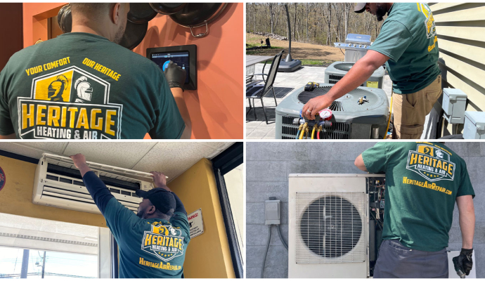 Collage of different types of AC services