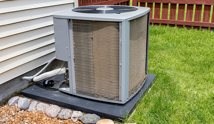 Dirty outdoor AC unit