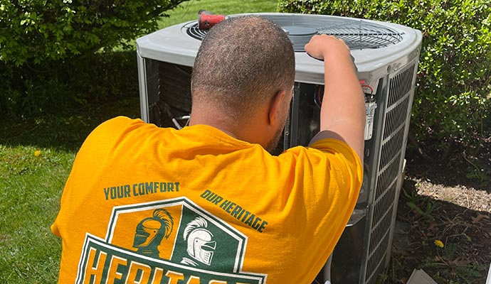 Heating system inspecting service by Heritage Heating and Air