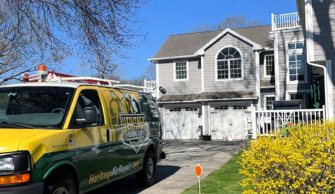 Heritage Heating and Air service van