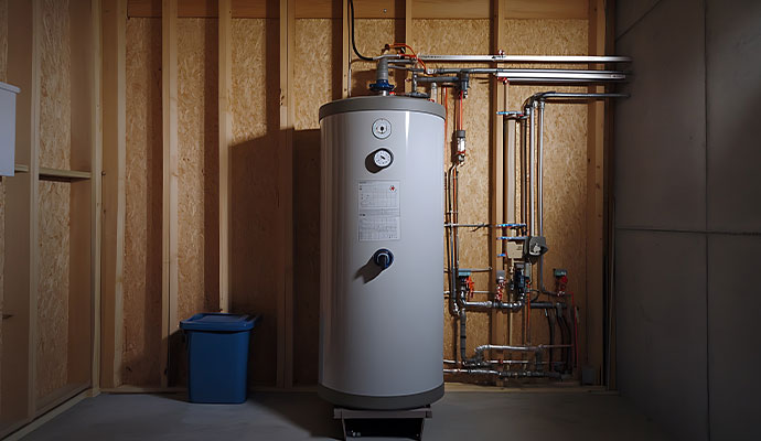 Installed water heater