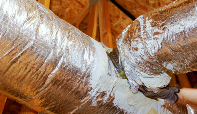 Insulated air ducts repairing service