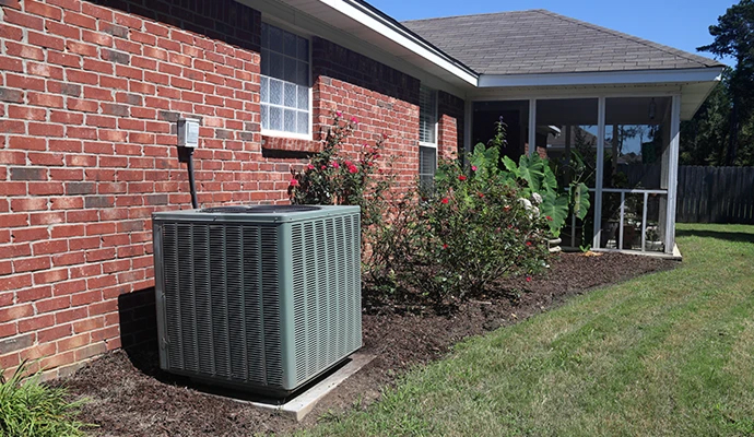 Outdoor residential HVAC unit